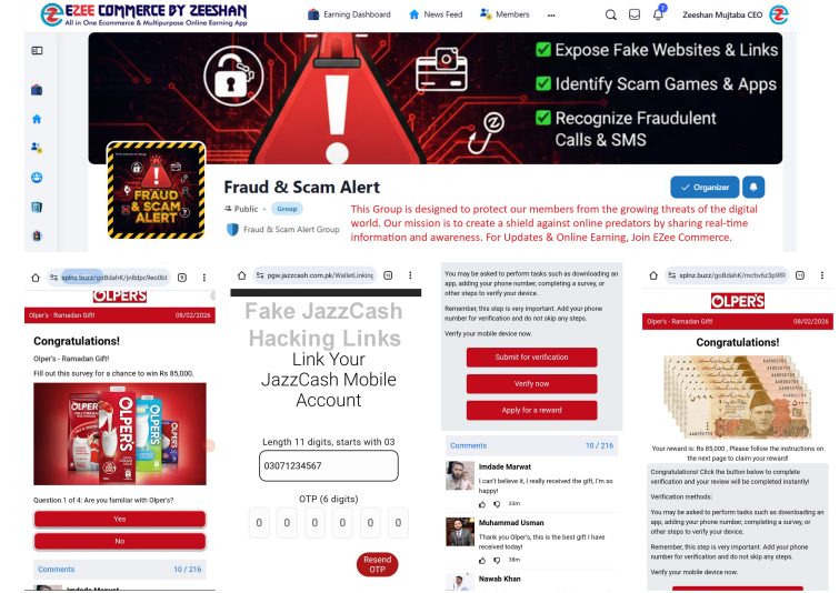 Olpers Fake Hacking Links Exposed by Zeeshan by EZee Commerce Scam & Alert Group
